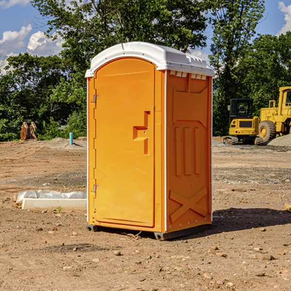 how often are the portable toilets cleaned and serviced during a rental period in Jamesport MO